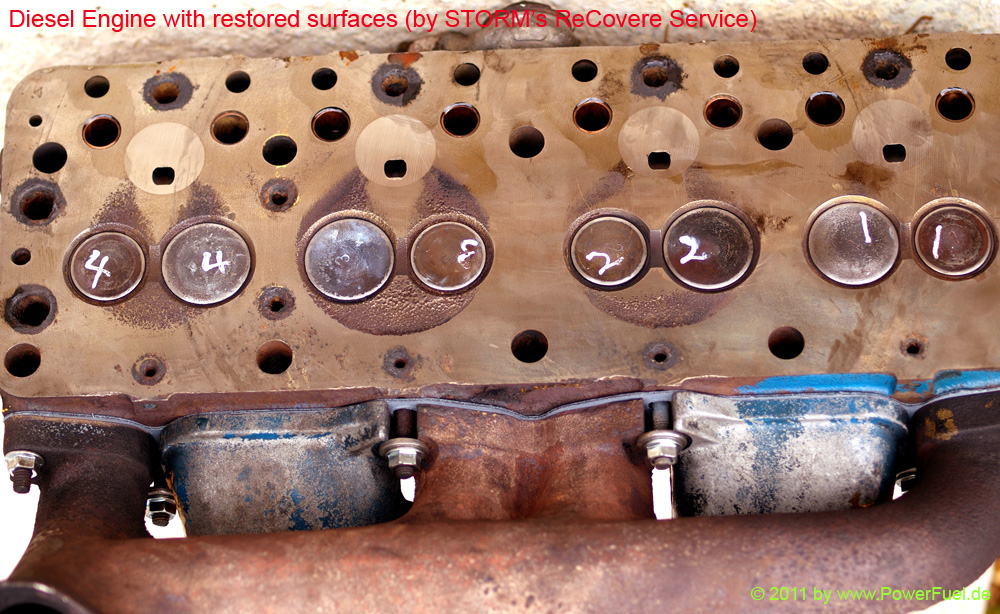 P2165634 Diesel engine valves of Zylinder Head after ReCover